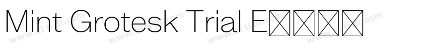 Mint Grotesk Trial E字体转换